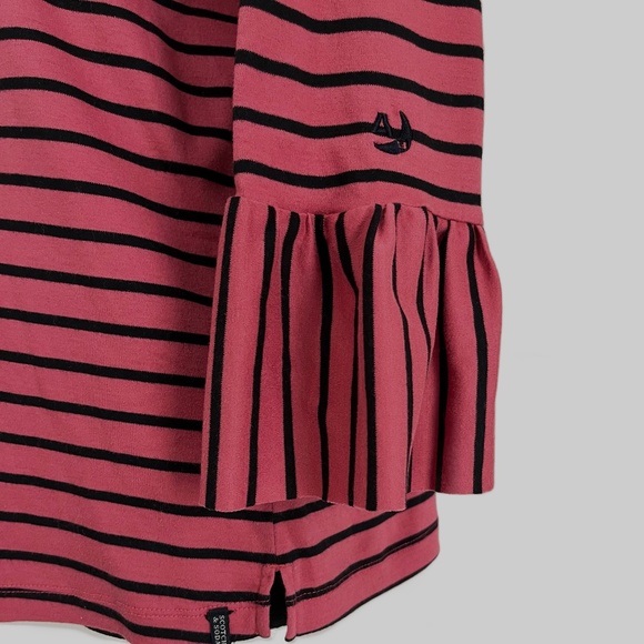 Pink Striped Flared Sleeves T-Shirt - Picture 5 of 8